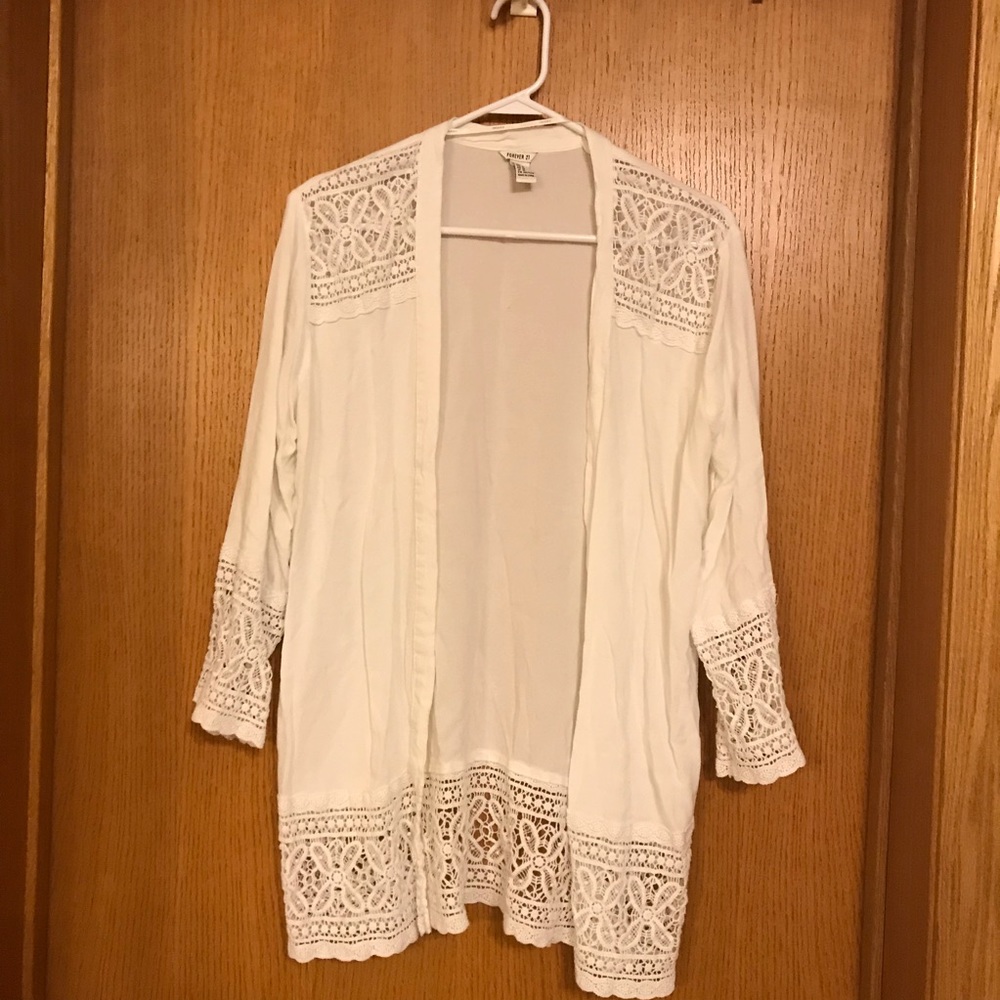 White Lace Kimono Medium